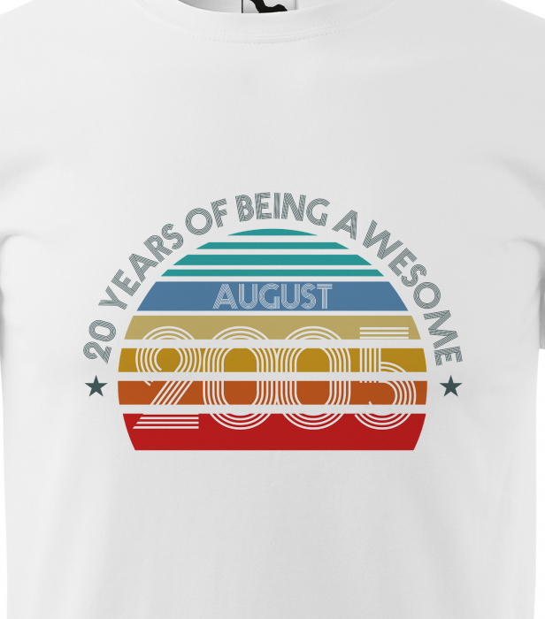 Tricou personalizat 20 ani, Years of being AWESOME [2]