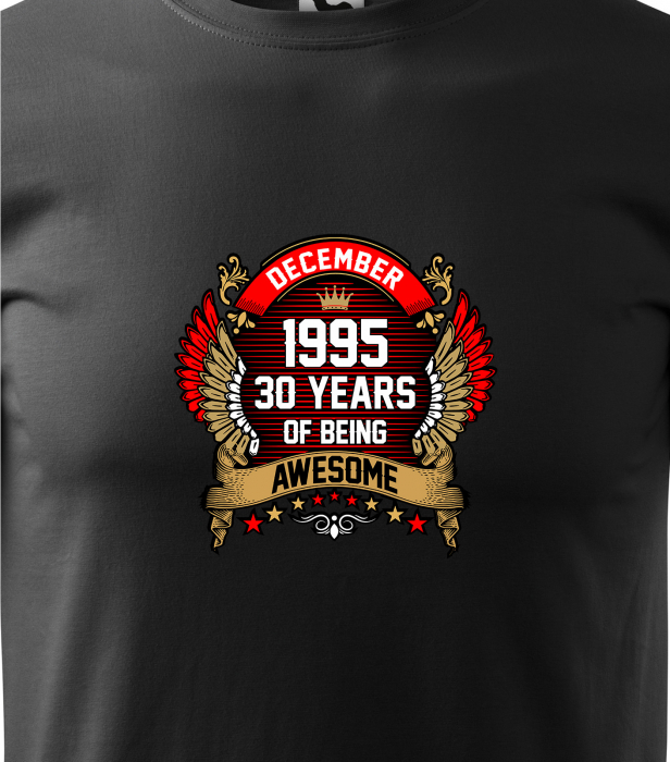 Tricou personalizat 30 ani, AWESOME years crown [2]