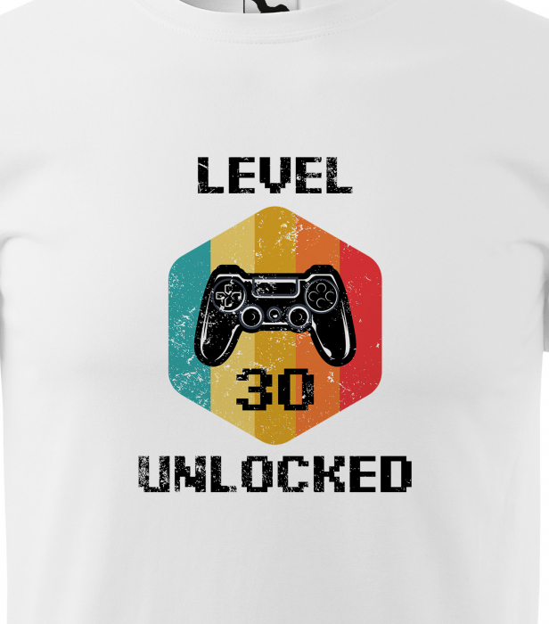 Tricou personalizat 30 ani, New LEVEL unlocked [2]