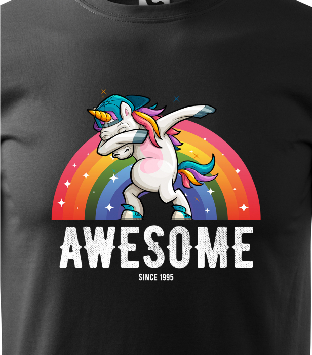 Tricou personalizat 30 ani, Unicorn Awesome Since [2]