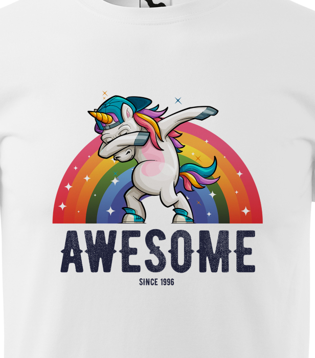 Tricou personalizat 30 ani, Unicorn Awesome Since [2]