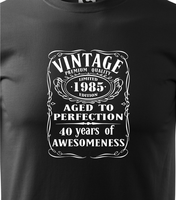 Tricou personalizat 40 ani, Aged to PERFECTION [2]