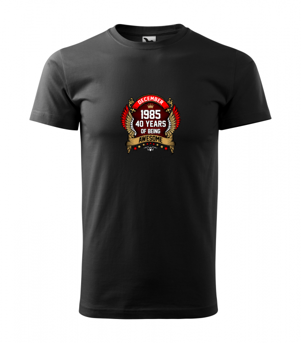 Tricou personalizat 40 ani, AWESOME years crown [1]