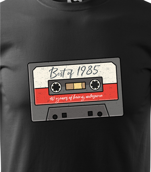 Tricou personalizat 40 ani, BEST of vintage casette [2]