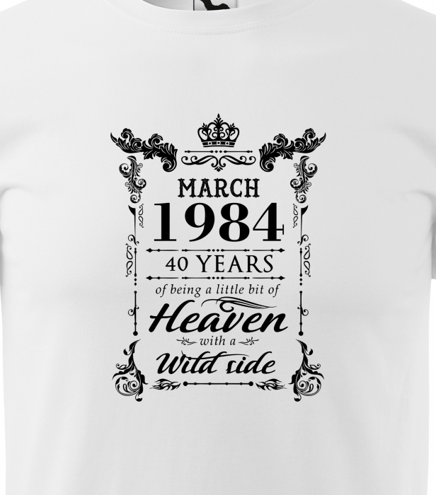 Tricou personalizat 41 ani, Im HEAVEN with a WILD side [2]