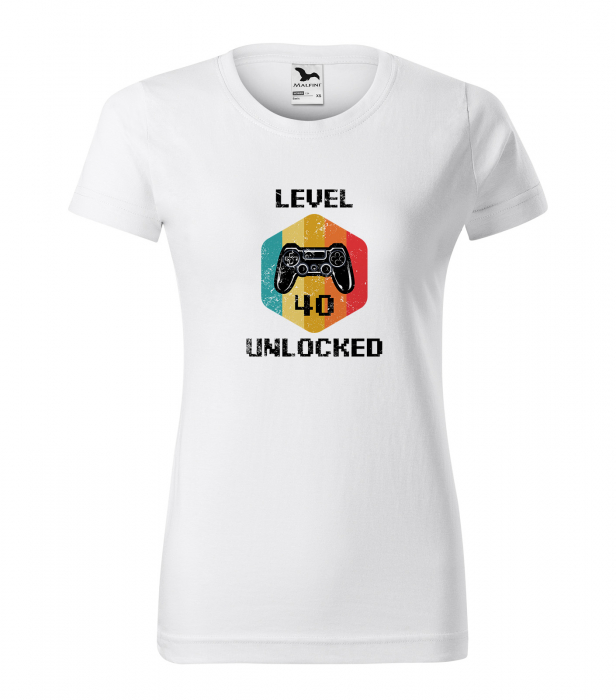 Tricou personalizat 40 ani, New LEVEL unlocked [1]