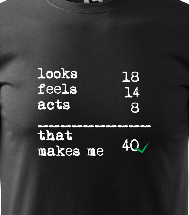 Tricou personalizat 40 ani, That Makes Me [2]