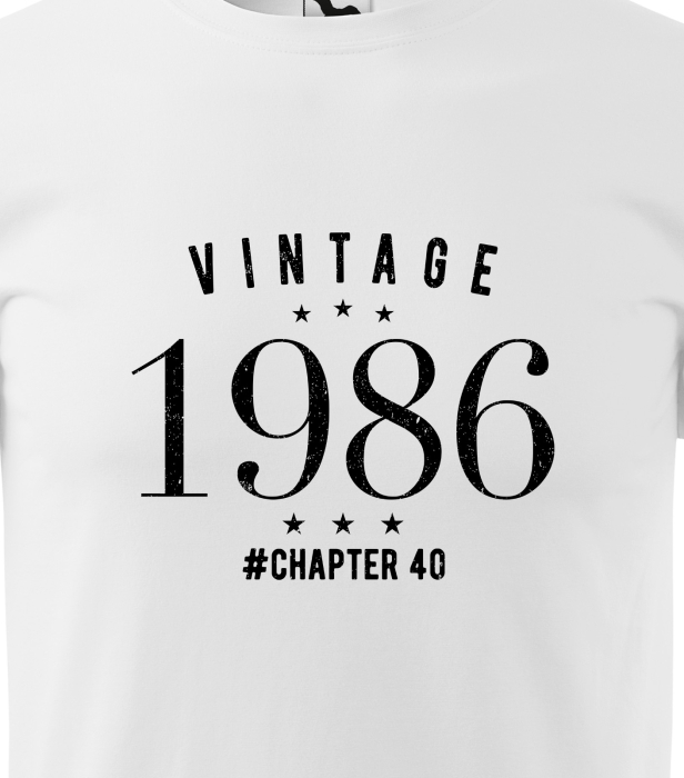 Tricou personalizat 40 ani, VINTAGE chapter [2]