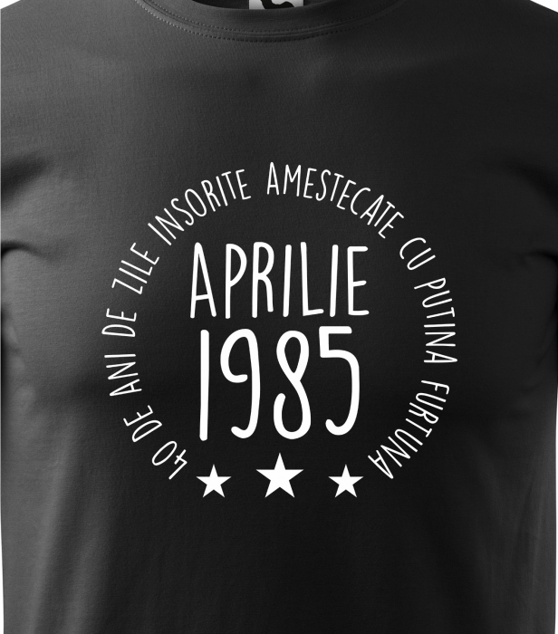 Tricou personalizat 40 ani, Zile INSORITE amestecate cu FURTUNA [2]