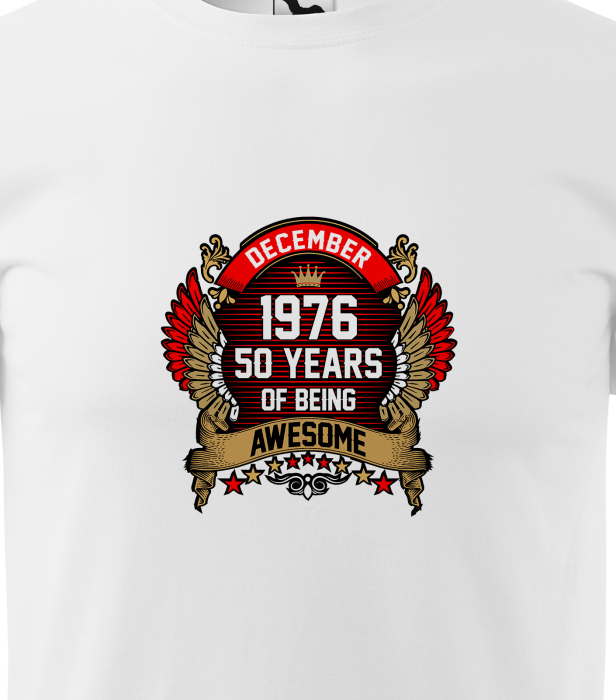 Tricou personalizat 50 ani, AWESOME years crown [2]