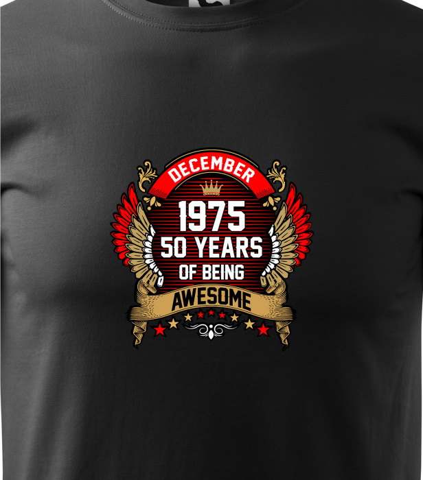 Tricou personalizat 50 ani, AWESOME years crown [2]
