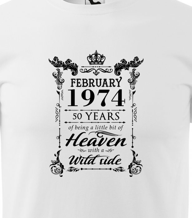 Tricou personalizat 51 ani, Im HEAVEN with a WILD side [2]