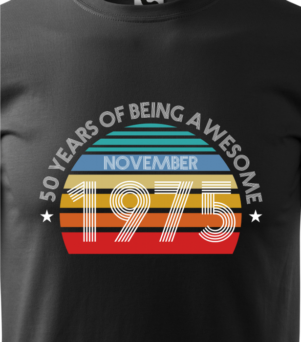 Tricou personalizat 50 ani, Years of being AWESOME [2]