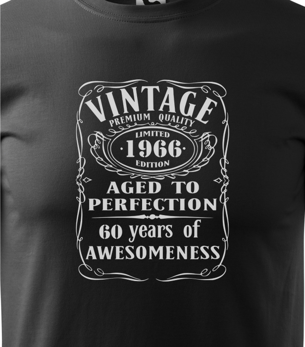 Tricou personalizat 60 ani, Aged to PERFECTION [2]