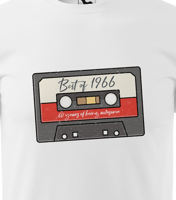 Tricou personalizat 60 ani, BEST of vintage casette [2]