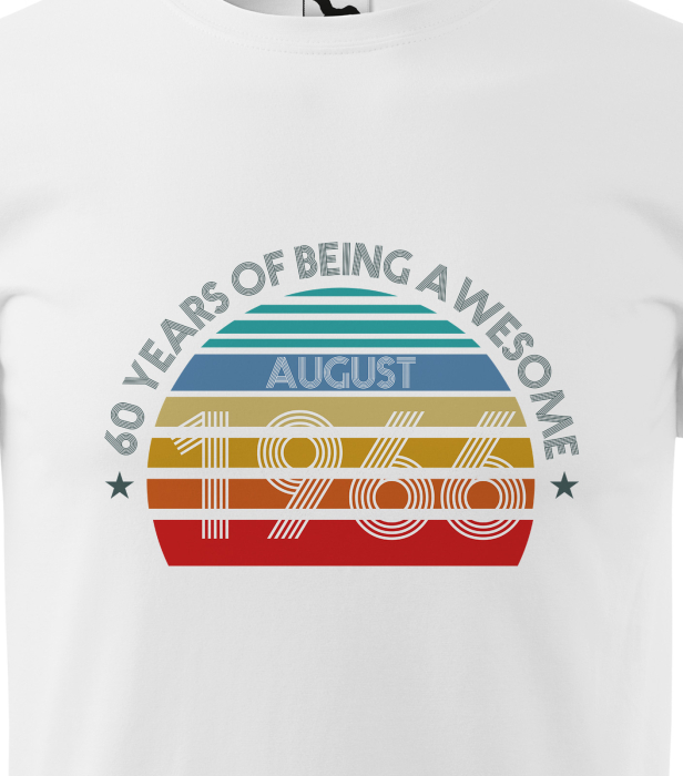 Tricou personalizat 60 ani, Years of being AWESOME [2]