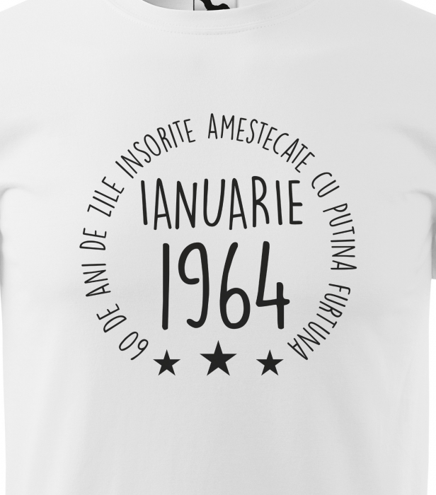 Tricou personalizat 61 ani, Zile INSORITE amestecate cu FURTUNA [2]