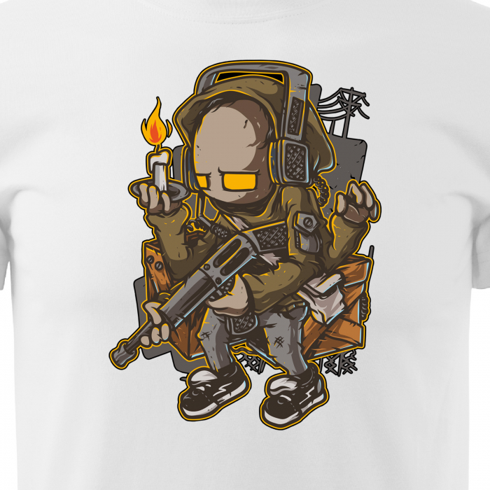 Tricou personalizat pentru cei pasionati de gaming, cadoul perfect, Candle Light Soldier [2]