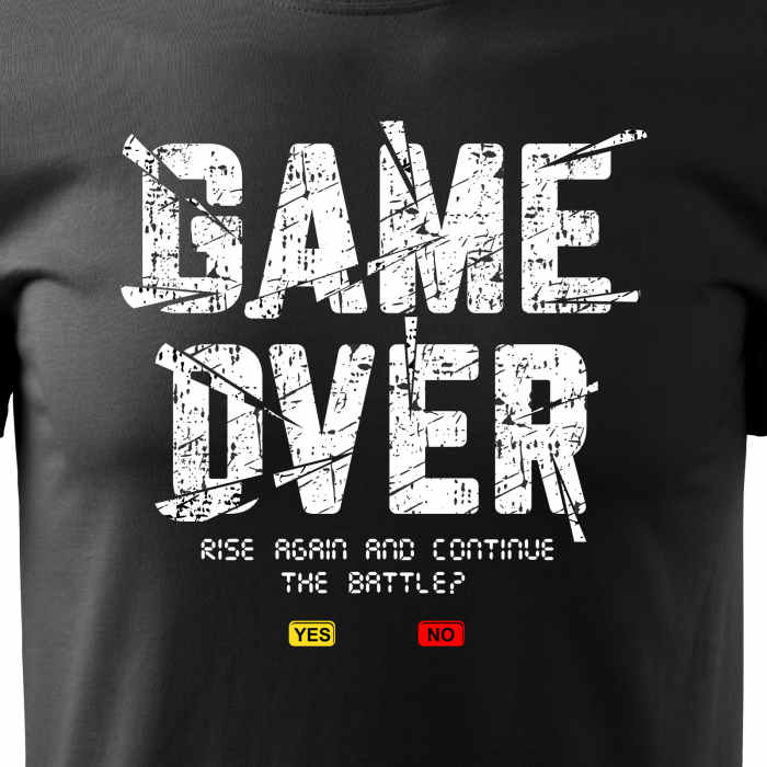 Tricou personalizat pentru cei pasionati de gaming, cadoul perfect, Game Over - Rise Again [2]