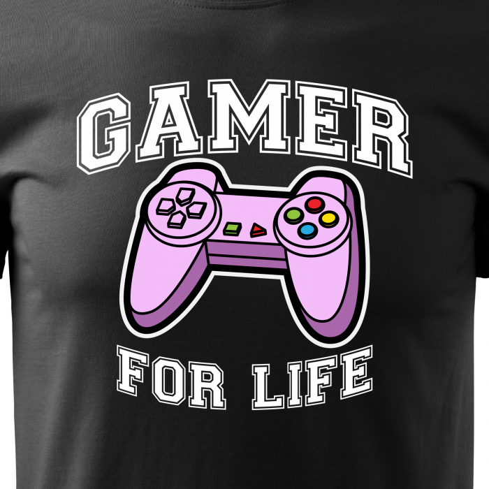 Tricou personalizat pentru cei pasionati de gaming, cadoul perfect, Gamer For Life [2]