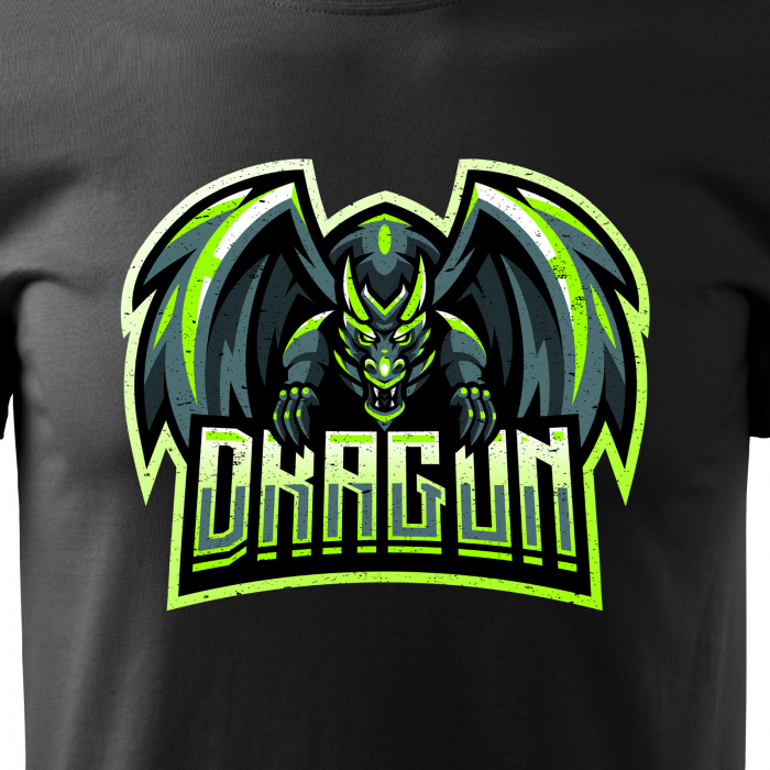 Tricou personalizat pentru cei pasionati de gaming, cadoul perfect, Green Dragon Shield [2]