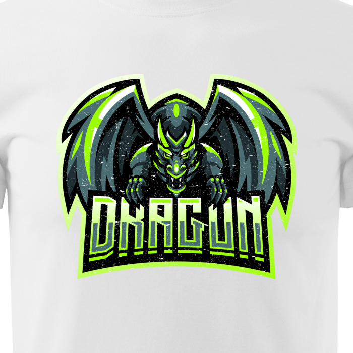 Tricou personalizat pentru cei pasionati de gaming, cadoul perfect, Green Dragon Shield [2]
