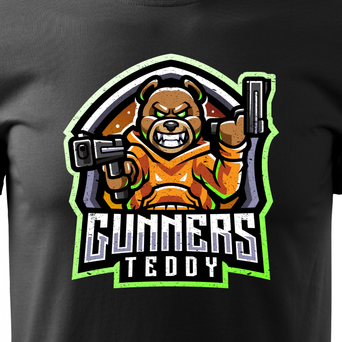 Tricou personalizat pentru cei pasionati de gaming, cadoul perfect, Gunners Teddy Team [2]