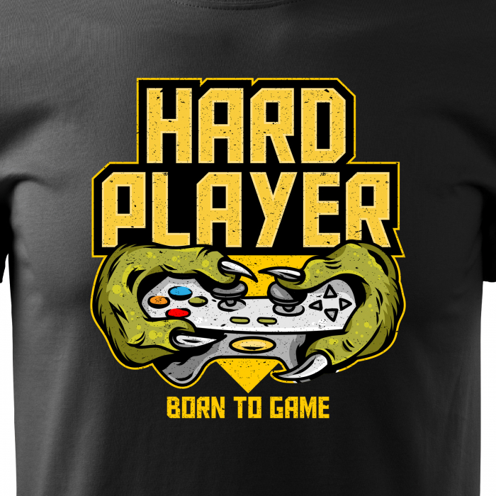 Tricou personalizat pentru cei pasionati de gaming, cadoul perfect, Hard Player - Born to Game [2]