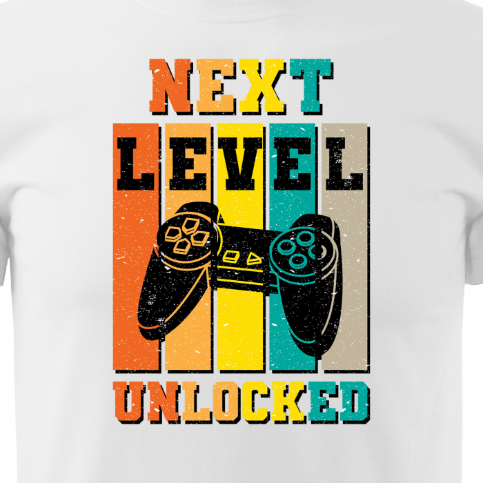 Tricou personalizat pentru cei pasionati de gaming, cadoul perfect, Lets Unlock The Next Level [2]