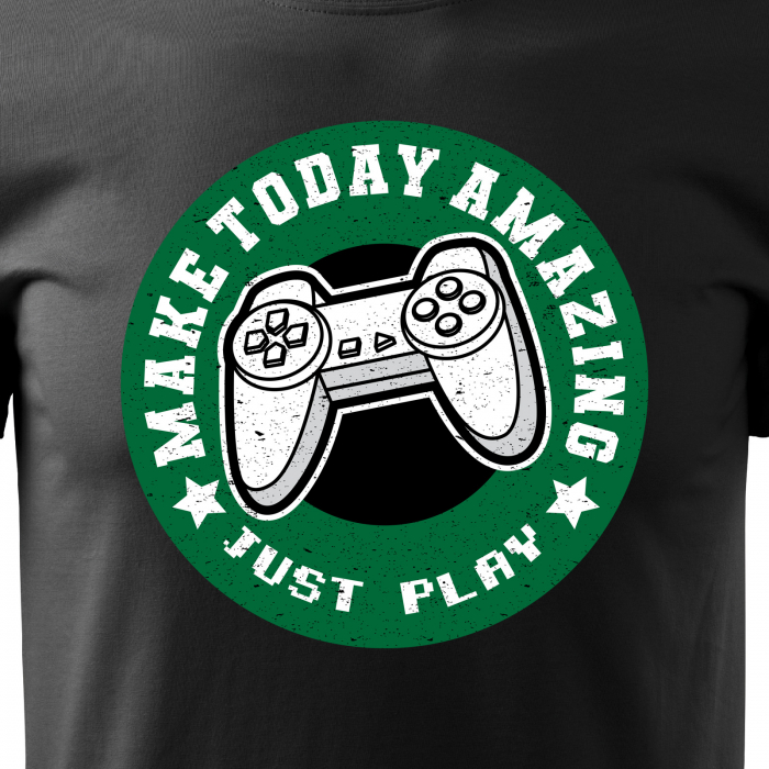 Tricou personalizat pentru cei pasionati de gaming, cadoul perfect, Make Today Amazing - Just Play [2]