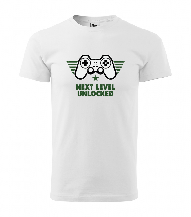 Tricou personalizat pentru cei pasionati de gaming, cadoul perfect, Next Level Unlocked [1]