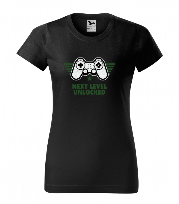 Tricou personalizat pentru cei pasionati de gaming, cadoul perfect, Next Level Unlocked [1]