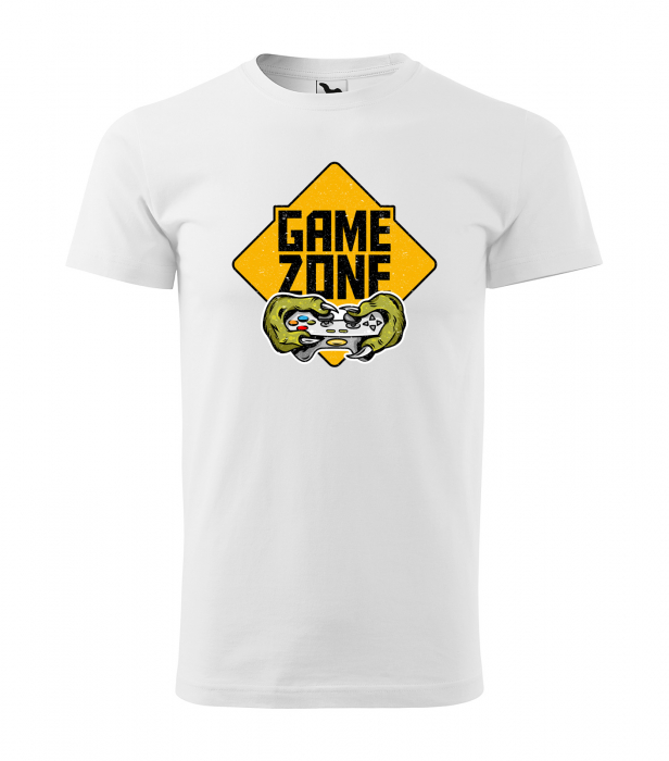 Tricou personalizat pentru cei pasionati de gaming, cadoul perfect, Warning - Game Zone [1]