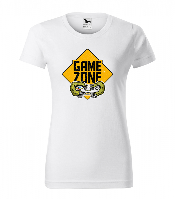 Tricou personalizat pentru cei pasionati de gaming, cadoul perfect, Warning - Game Zone [1]