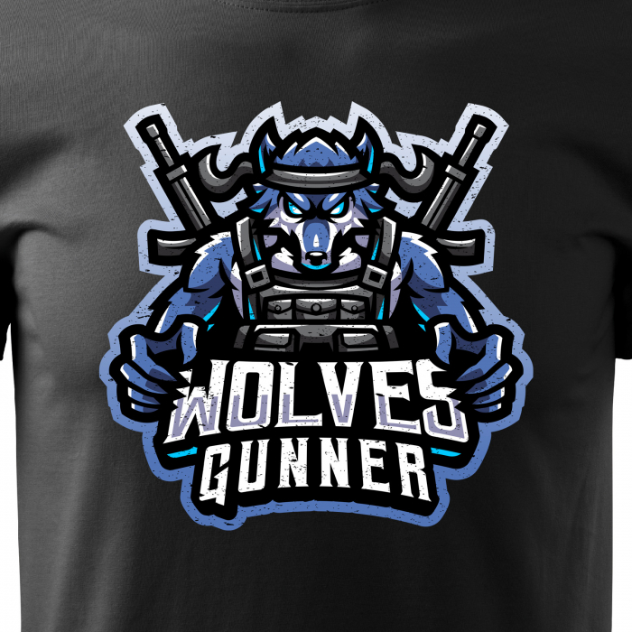Tricou personalizat pentru cei pasionati de gaming, cadoul perfect, Wolves Gunner [2]