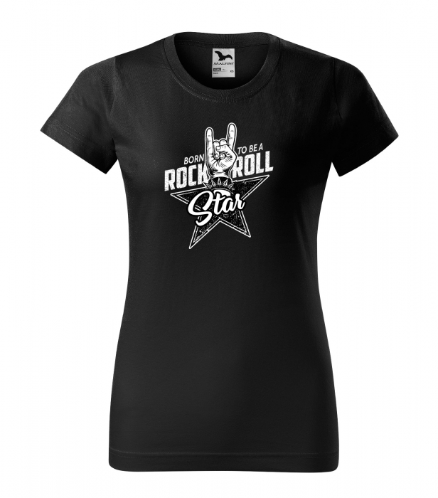 Tricou personalizat pentru cei pasionati de muzica, cadoul perfect, Born to be A Rock'n'Roll Star [1]