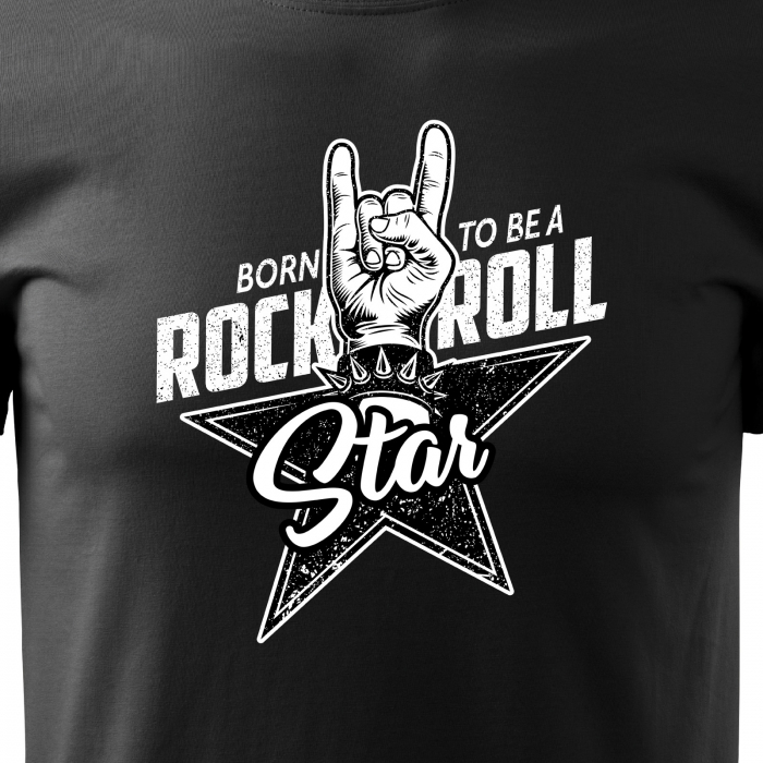 Tricou personalizat pentru cei pasionati de muzica, cadoul perfect, Born to be A Rock'n'Roll Star [2]