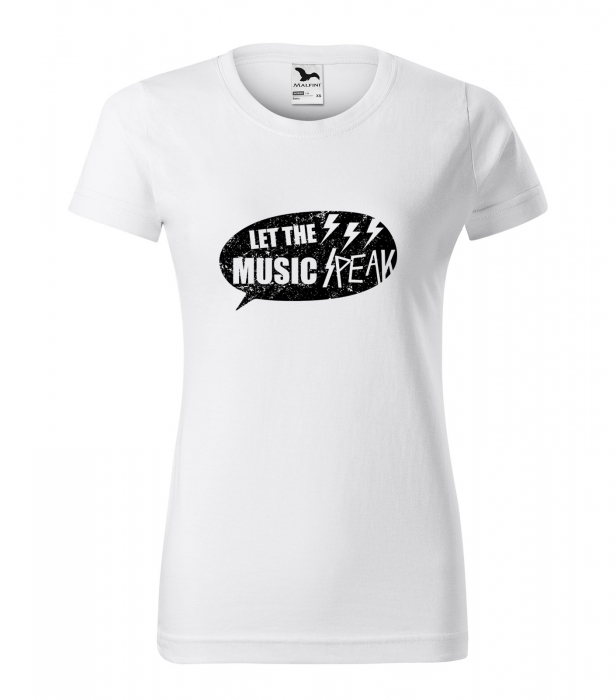 Tricou personalizat pentru cei pasionati de muzica, cadoul perfect, Let The Music Speak [1]