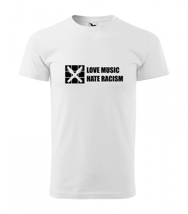 Tricou personalizat pentru cei pasionati de muzica, cadoul perfect, Love Music, Hate Racism [1]