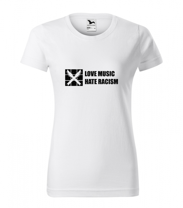Tricou personalizat pentru cei pasionati de muzica, cadoul perfect, Love Music, Hate Racism [1]