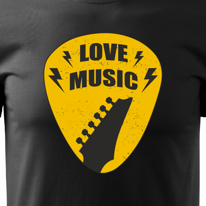 Tricou personalizat pentru cei pasionati de muzica, cadoul perfect, Love Music Shield [2]