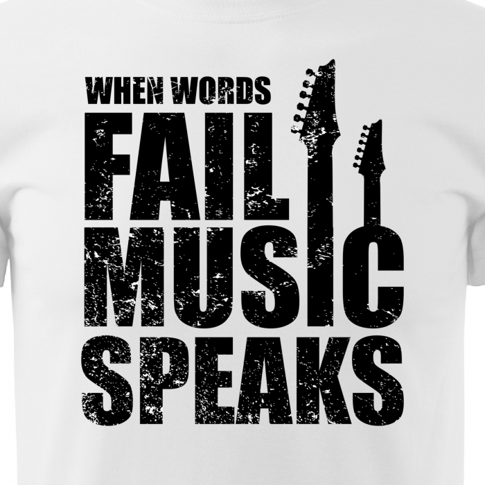 Tricou personalizat pentru cei pasionati de muzica, cadoul perfect, Music Always Speaks [2]