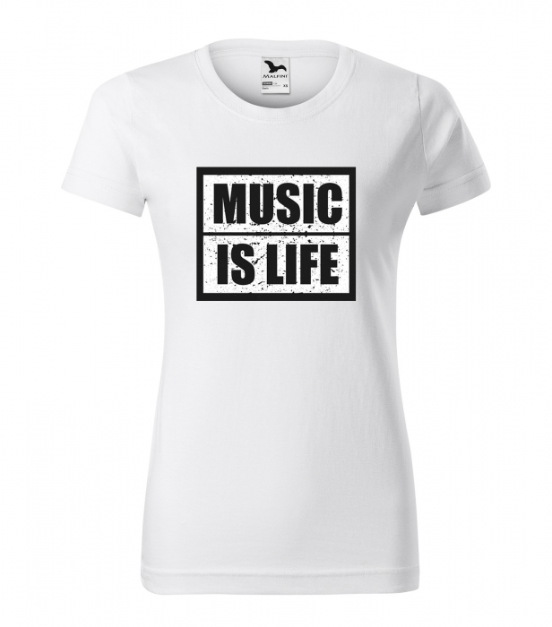 Tricou personalizat pentru cei pasionati de muzica, cadoul perfect, Music Is Life [1]