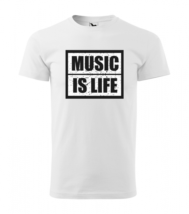 Tricou personalizat pentru cei pasionati de muzica, cadoul perfect, Music Is Life [1]