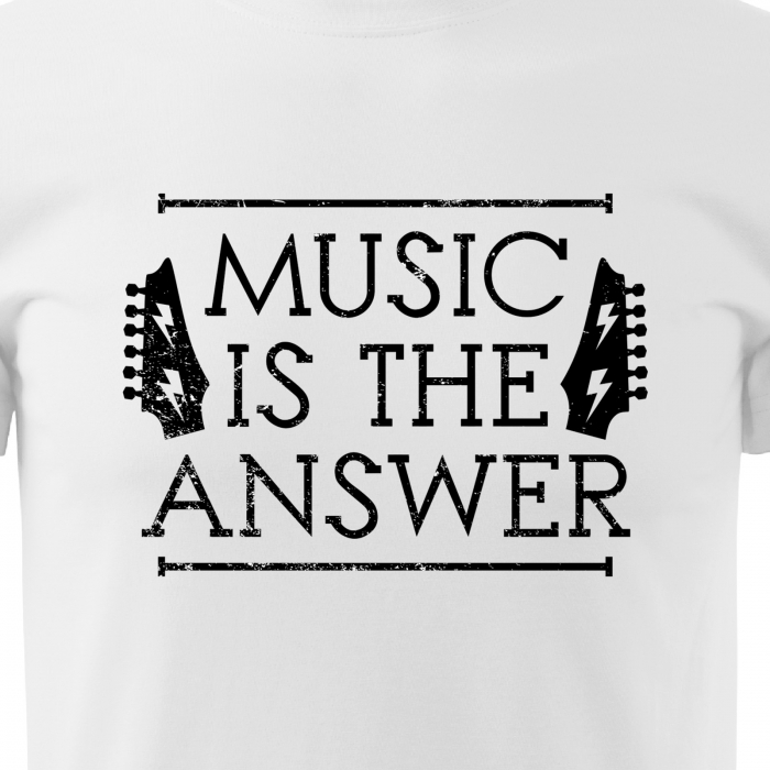 Tricou personalizat pentru cei pasionati de muzica, cadoul perfect, Music is The Answer [2]