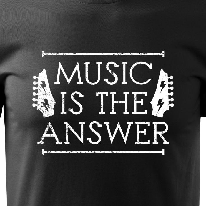 Tricou personalizat pentru cei pasionati de muzica, cadoul perfect, Music is The Answer [2]