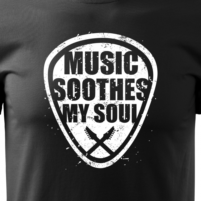Tricou personalizat pentru cei pasionati de muzica, cadoul perfect, Music Soothes My Soul [2]