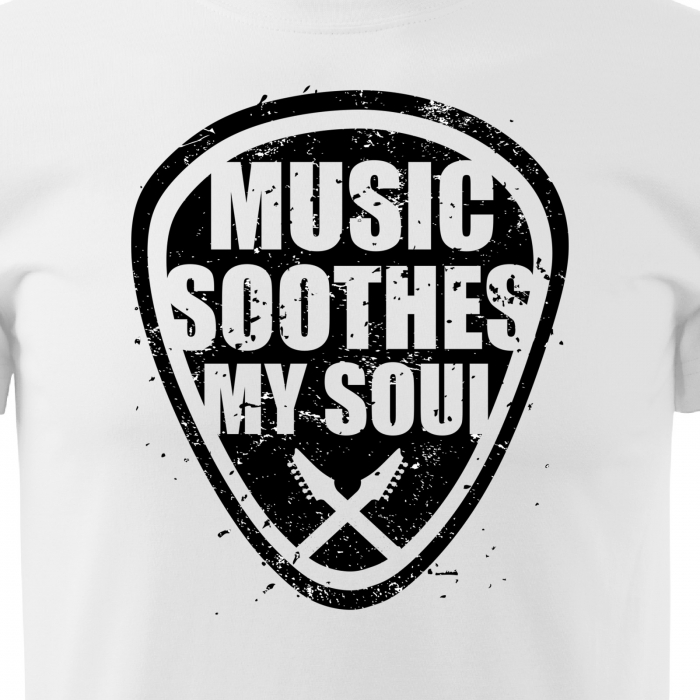Tricou personalizat pentru cei pasionati de muzica, cadoul perfect, Music Soothes My Soul [2]