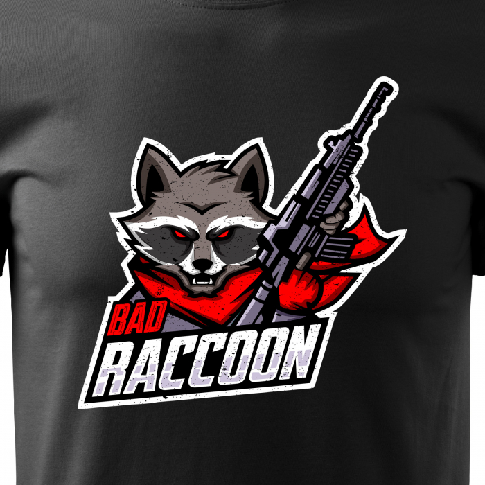 Tricou personalizat pentru gameri, cadoul perfect, Bad Raccoon [2]