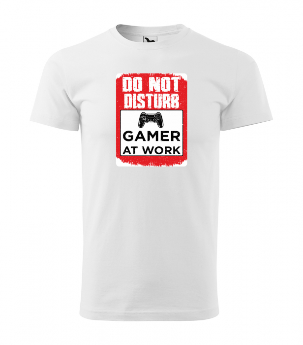 Tricou personalizat pentru gameri, cadoul perfect, Do Not Disturb - Gamer at Work [1]
